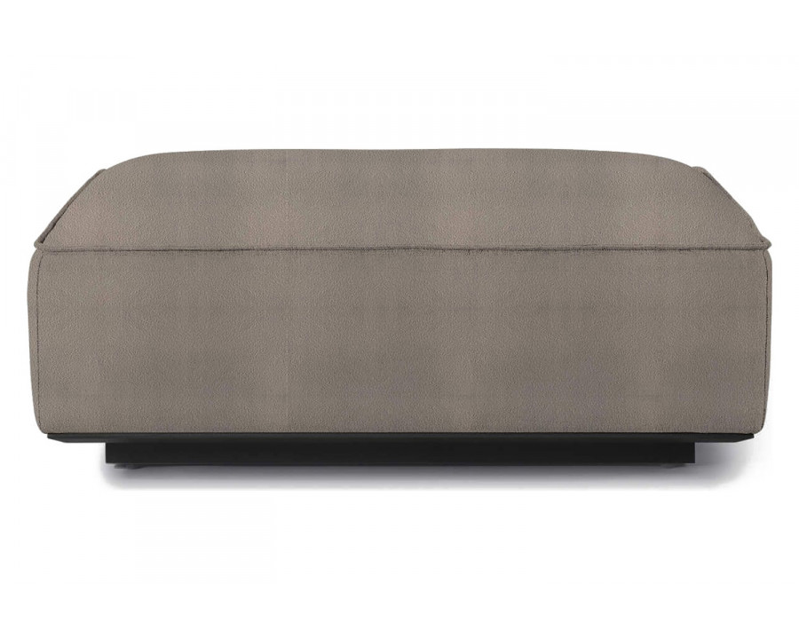 Harbour Santorini Outdoor Ottoman - Aluminum Asteroid, Riviera Stone