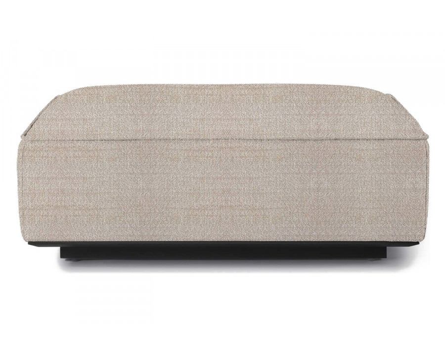 Harbour Santorini Outdoor Ottoman - Aluminum Asteroid, Siesta Taupe