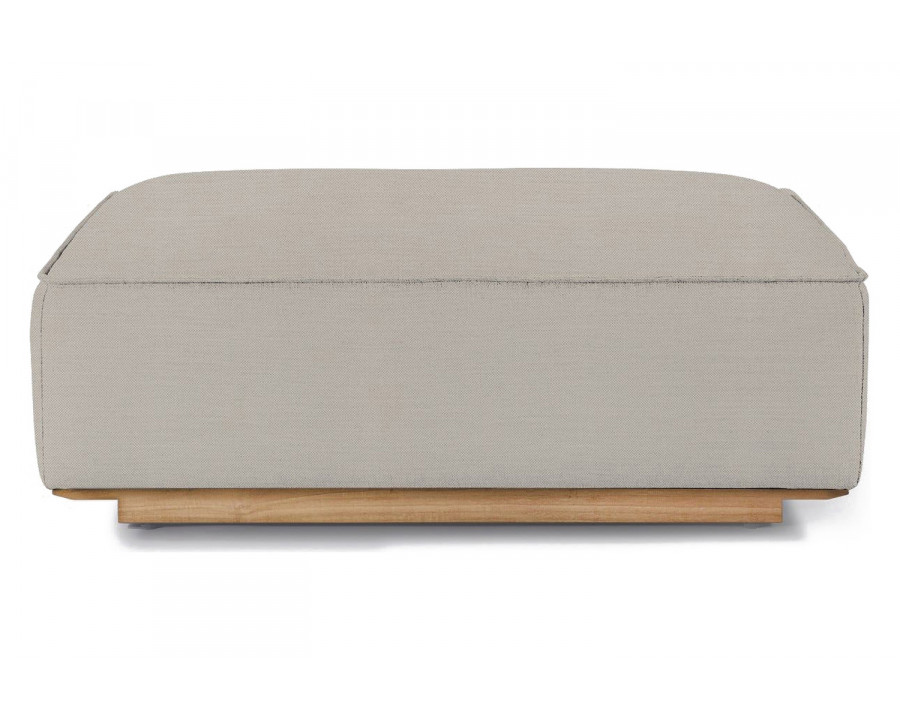 Harbour Santorini Outdoor Ottoman - Teak Natural, Panama Marble