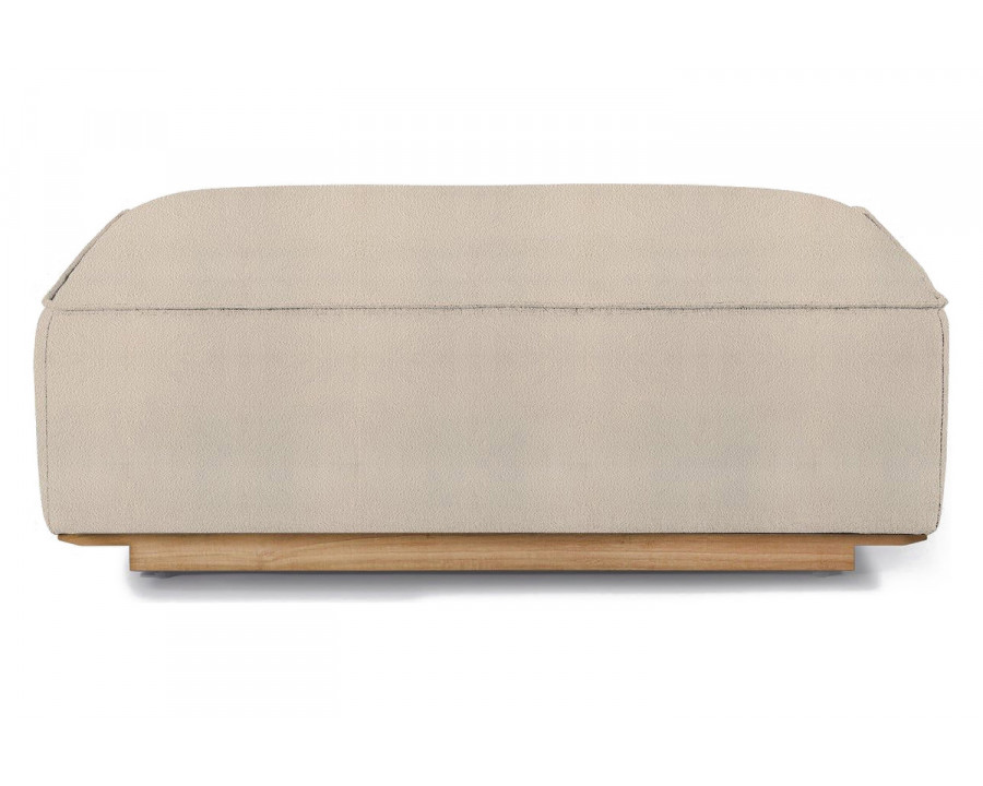 Harbour Santorini Outdoor Ottoman - Teak Natural, Riviera Sand