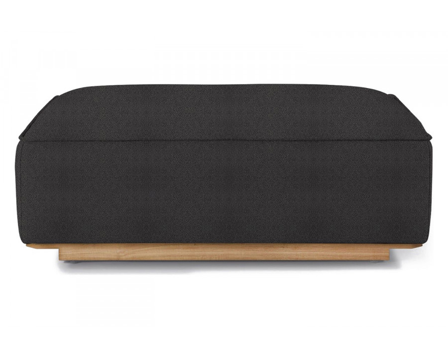 Harbour Santorini Outdoor Ottoman - Teak Natural, Riviera Slate