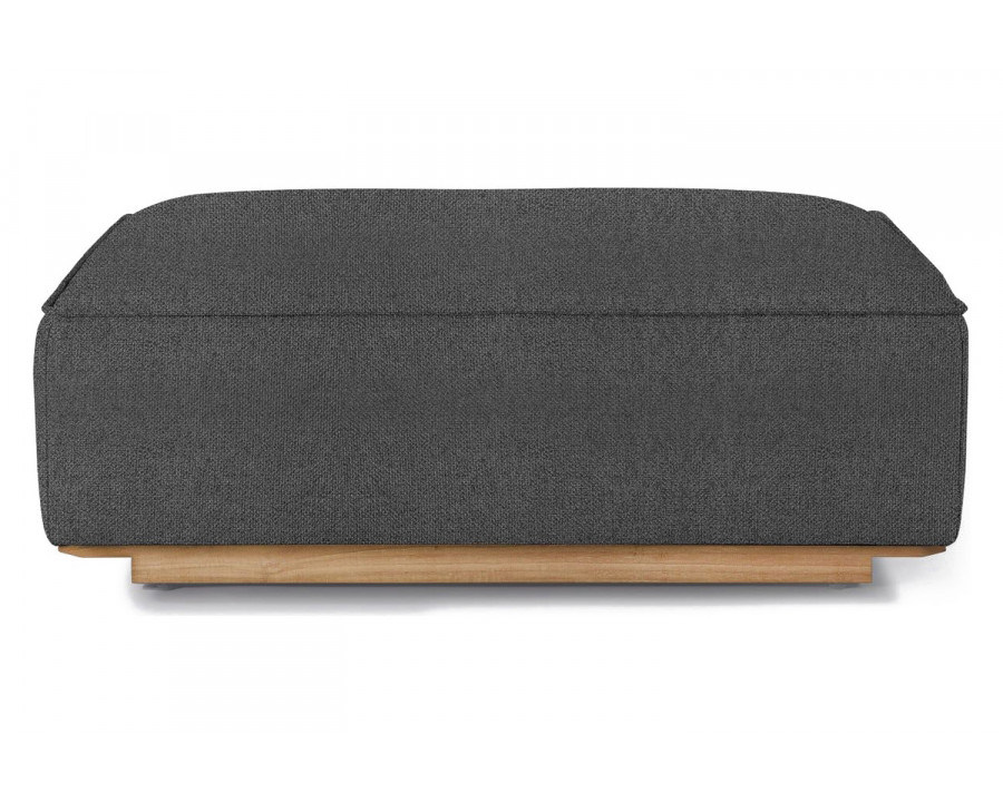 Harbour Santorini Outdoor Ottoman - Teak Natural, Siesta Slate