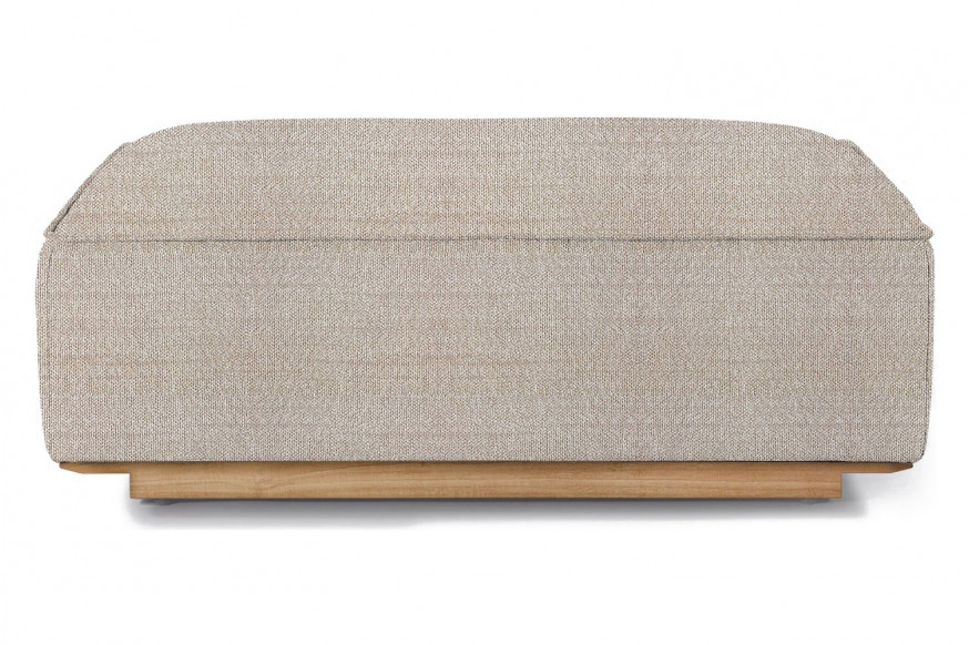 Harbour™ Santorini Outdoor Ottoman - Teak Natural, Siesta Taupe