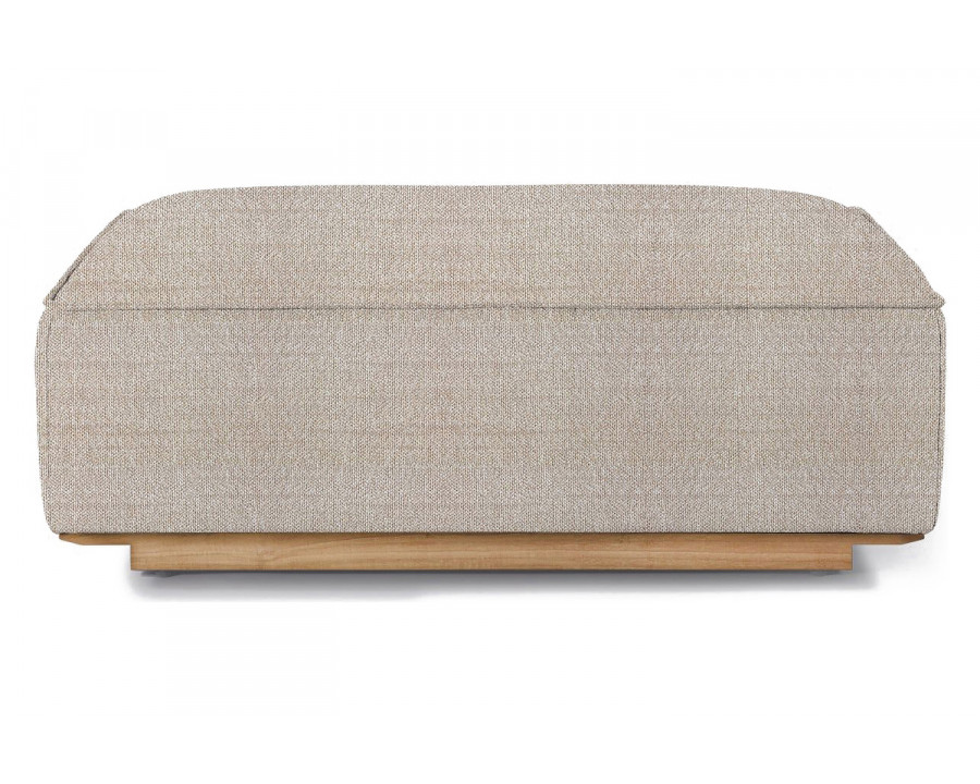 Harbour Santorini Outdoor Ottoman - Teak Natural, Siesta Taupe