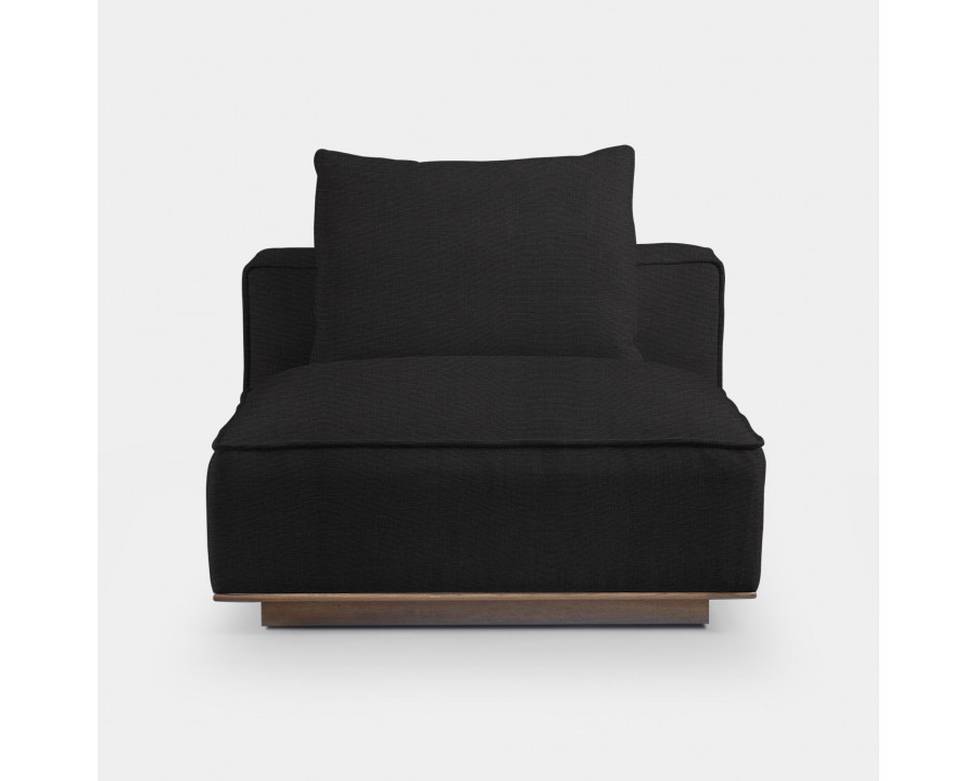 Harbour Santorini Armless Single - Oak Brown, Boucle Charcoal