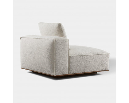 Harbour Santorini Armless Single - Oak Brown, Harbour Belgian Linen Cement