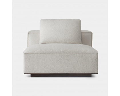 Harbour Santorini Armless Single - Oak Brown, Harbour Belgian Linen White