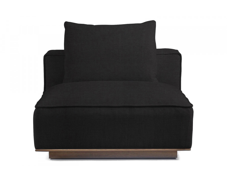 Harbour Santorini Armless Single - Oak Natural, Harbour Belgian Linen Black