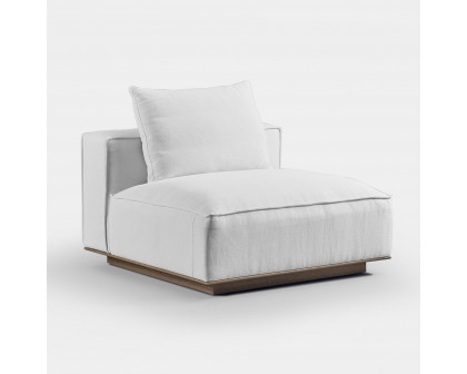 Harbour Santorini Armless Single - Oak Natural, Harbour Belgian Linen Mushroom