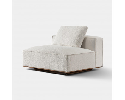 Harbour Santorini Armless Single - Oak Natural, Harbour Belgian Linen Mushroom