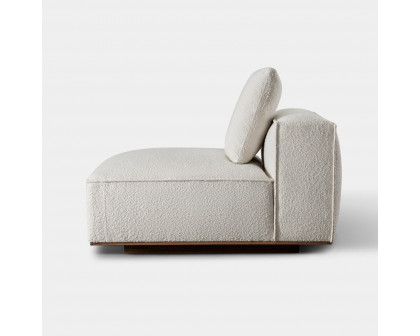 Harbour Santorini Armless Single - Oak Natural, Harbour Belgian Linen Mushroom