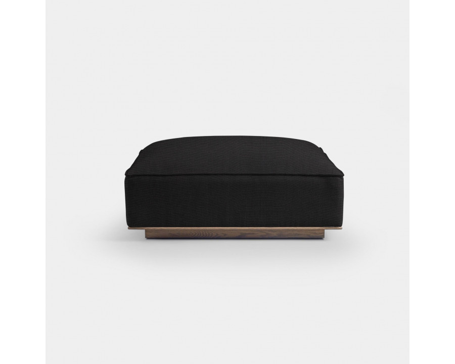 Harbour Santorini Ottoman - Oak Brown, Boucle Charcoal