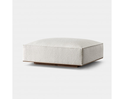 Harbour™ Santorini Ottoman - Oak Brown, Boucle Stone