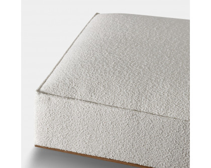 Harbour™ Santorini Ottoman - Oak Brown, Harbour Belgian Linen White