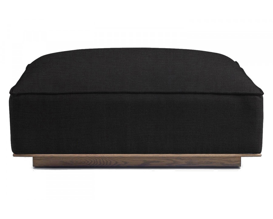 Harbour Santorini Ottoman - Oak Natural, Harbour Belgian Linen Black