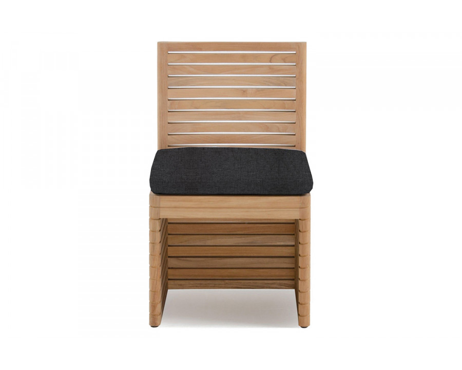 Harbour Tahiti Armless Dining Chair - Teak Natural, Copacabana Midnight