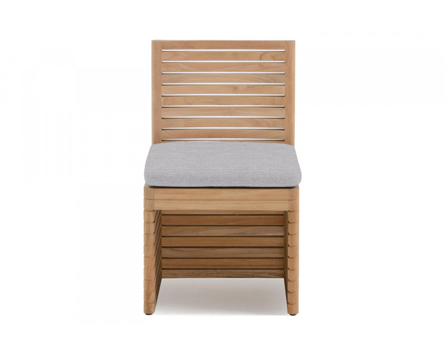 Harbour Tahiti Armless Dining Chair - Teak Natural, Panama Cloud