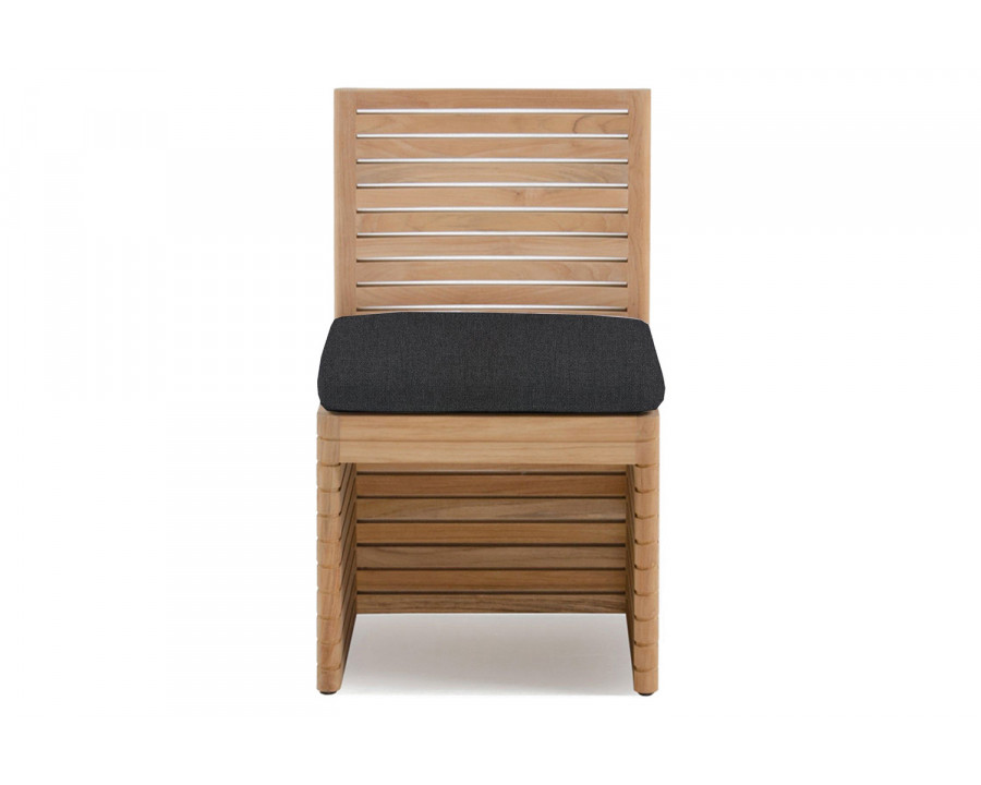 Harbour Tahiti Armless Dining Chair - Teak Natural, Panama Grafito