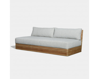 Harbour Tahiti 2 Seat Armless Sofa - Teak Natural, Panama Marble