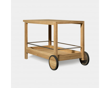 Harbour Tavola Teak Slatted Bar Cart - Teak Natural