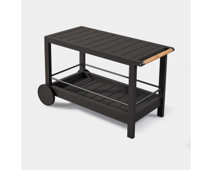 Harbour Tavola Slatted Bar Cart - Aluminum Asteroid