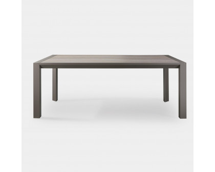 Harbour Vaucluse Dining Table 81" - Aluminum Asteroid, Laminam Noir