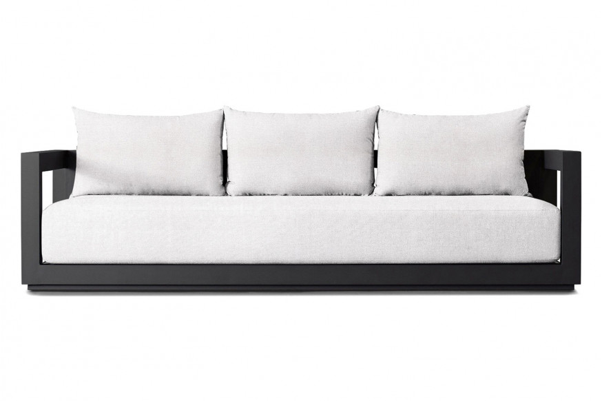 Harbour™ Vaucluse 3 Seat Sofa - Aluminum Asteroid, Panama Blanco