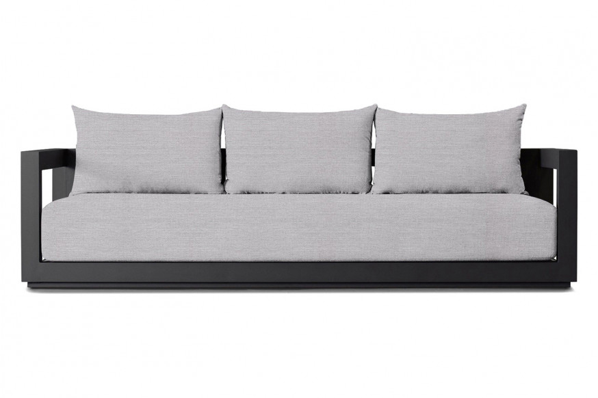 Harbour™ Vaucluse 3 Seat Sofa - Aluminum Asteroid, Panama Cloud