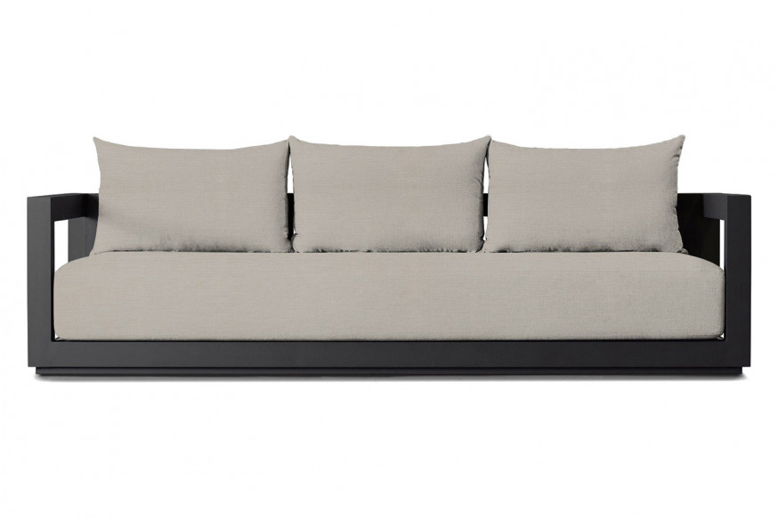 Harbour™ Vaucluse 3 Seat Sofa - Aluminum Asteroid, Panama Marble