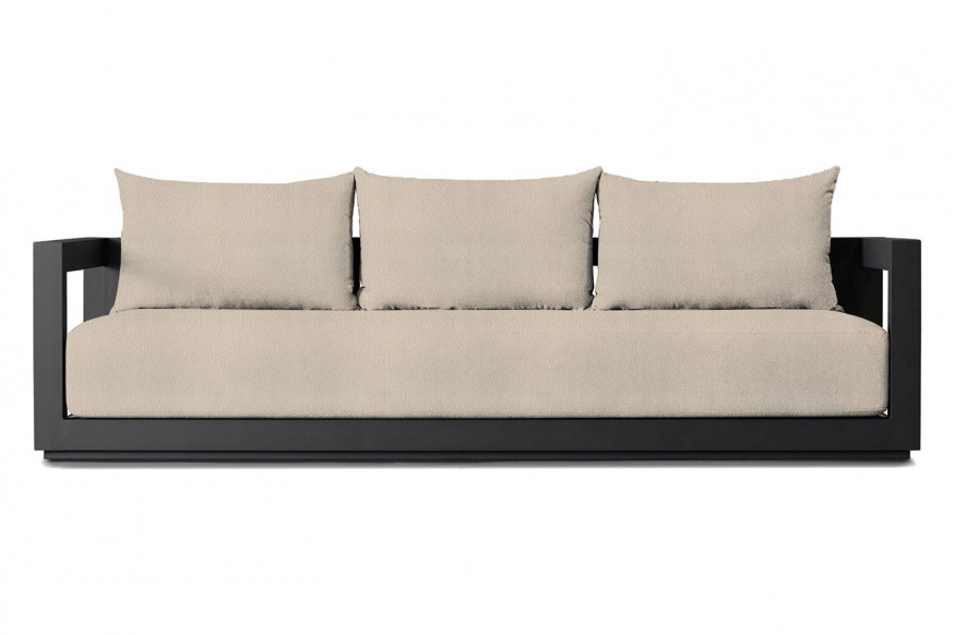 Harbour™ Vaucluse 3 Seat Sofa - Aluminum Asteroid, Riviera Sand