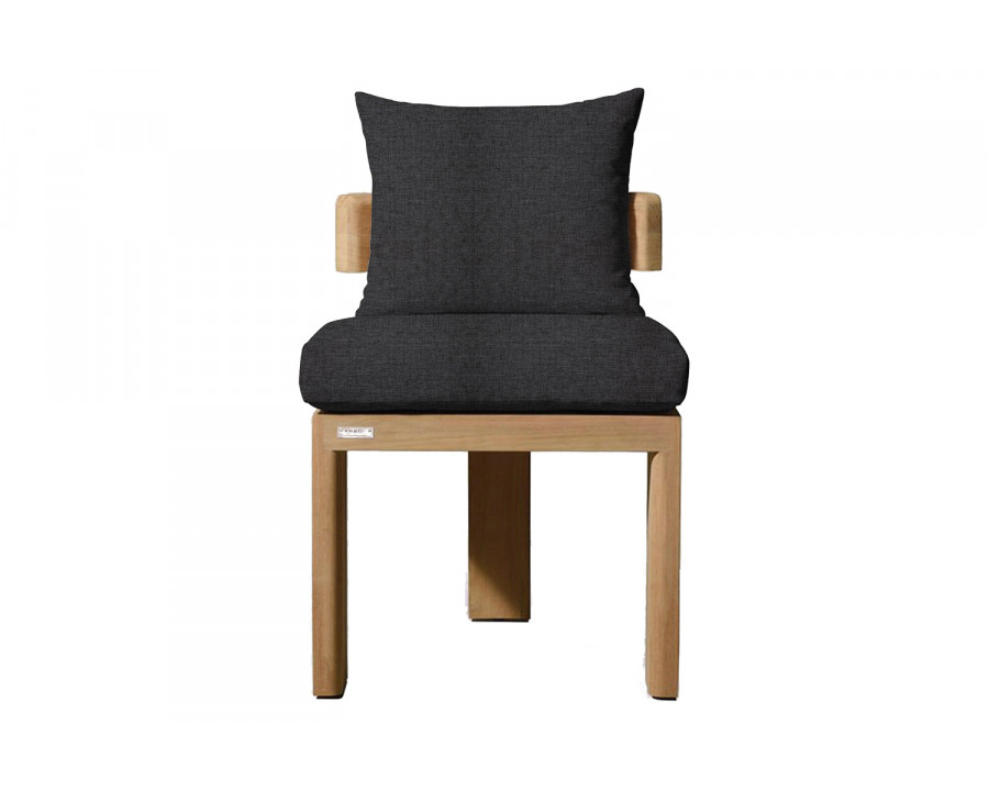 Harbour Victoria Teak Armless Dining Chair - Teak Natural, Copacabana Midnight