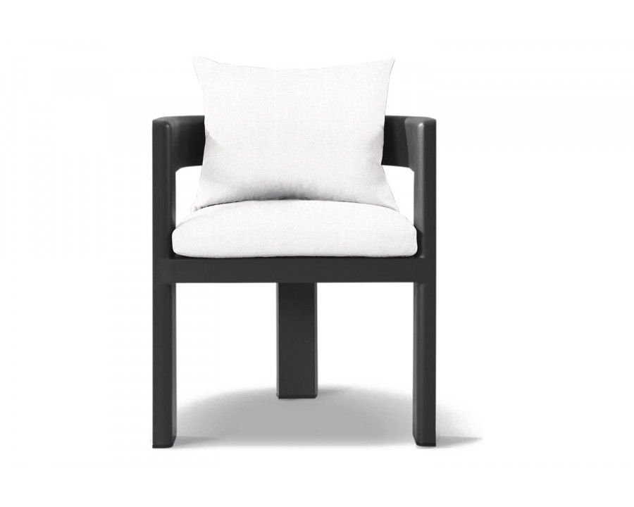 Harbour Victoria Dining Chair - Aluminum Asteroid, Panama Blanco