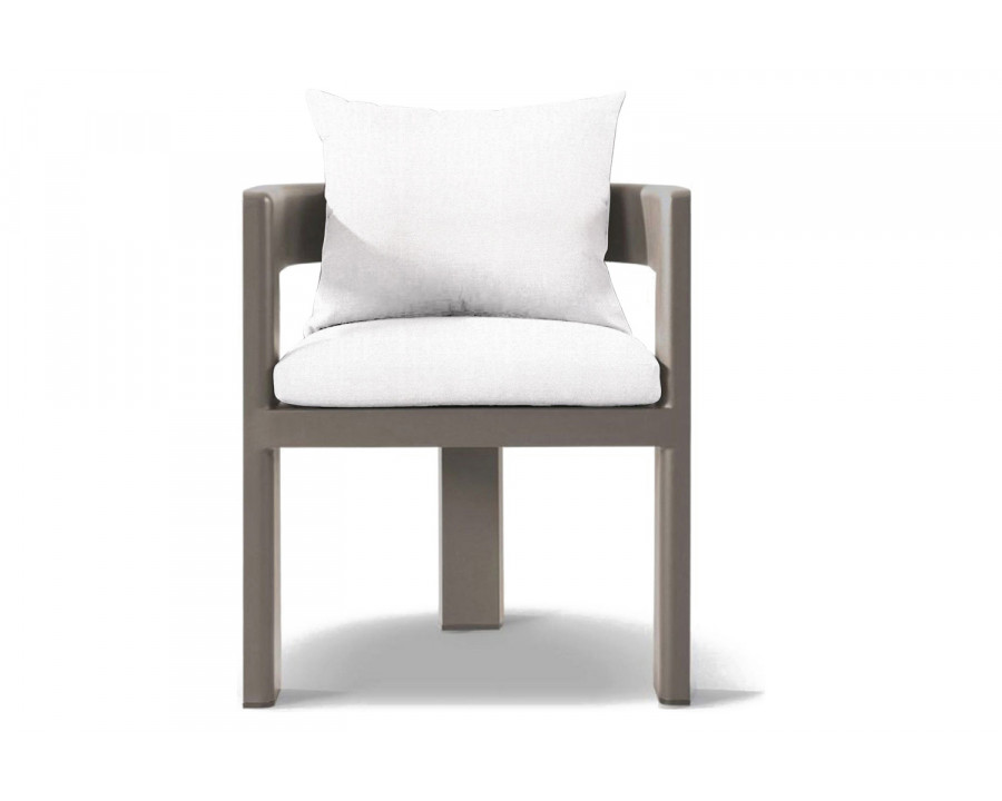 Harbour Victoria Dining Chair - Aluminum Taupe, Panama Blanco