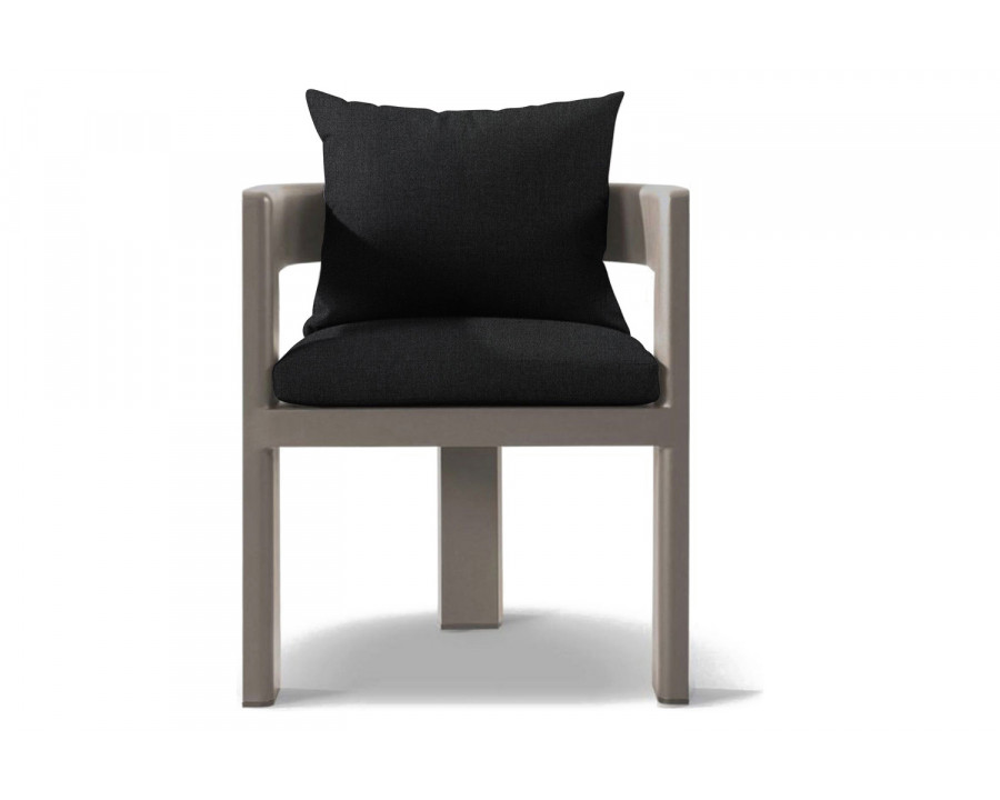 Harbour Victoria Dining Chair - Aluminum Taupe, Panama Grafito