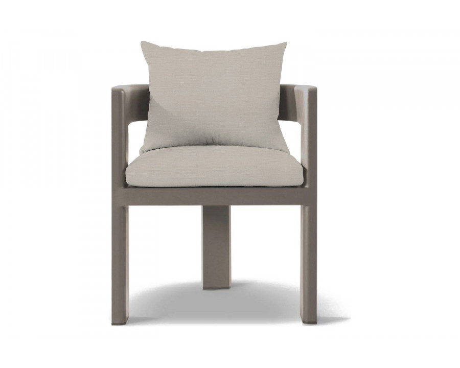 Harbour Victoria Dining Chair - Aluminum Taupe, Panama Marble