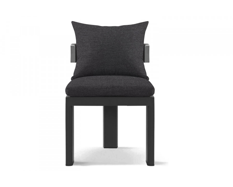 Harbour Victoria Armless Dining Chair - Aluminum Asteroid, Lisos Grafito