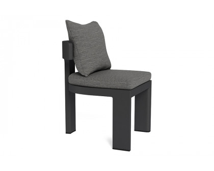 Harbour Victoria Armless Dining Chair - Aluminum Asteroid, Lisos Grafito