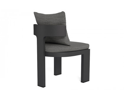 Harbour Victoria Armless Dining Chair - Aluminum Asteroid, Lisos Grafito