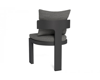 Harbour Victoria Armless Dining Chair - Aluminum Asteroid, Lisos Grafito