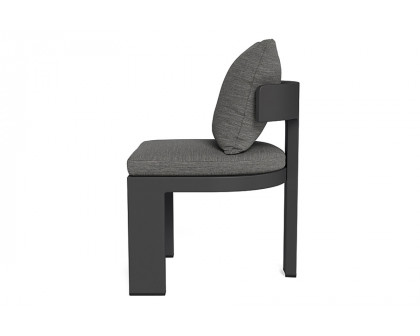 Harbour Victoria Armless Dining Chair - Aluminum Asteroid, Lisos Grafito