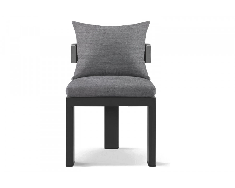 Harbour Victoria Armless Dining Chair - Aluminum Asteroid, Lisos Piedra