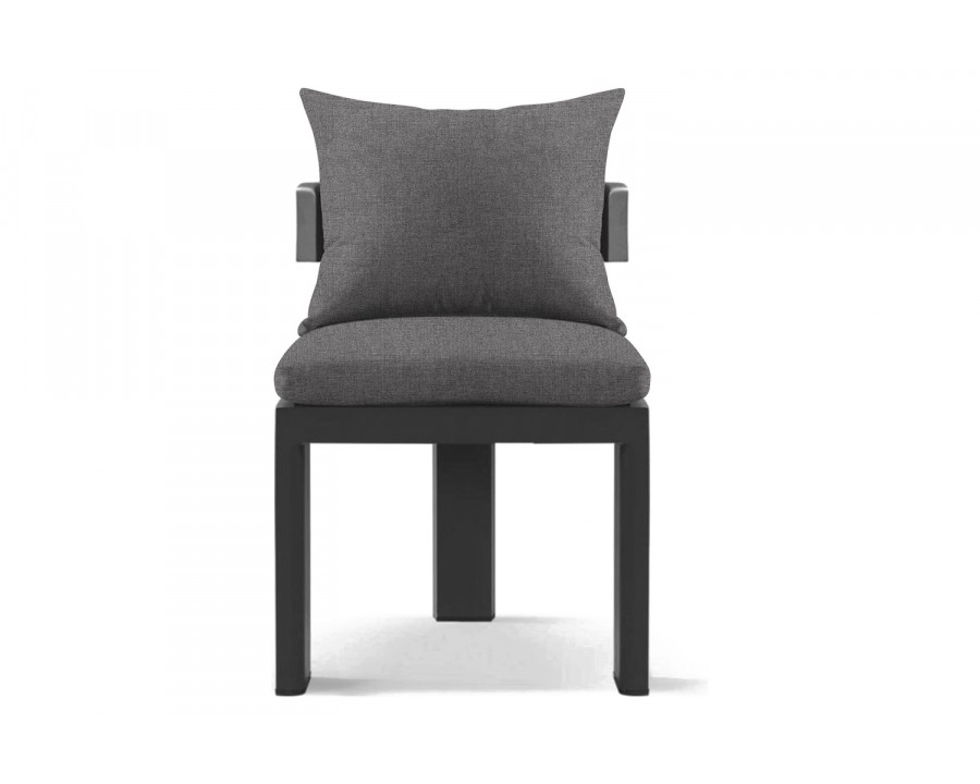 Harbour Victoria Armless Dining Chair - Aluminum Asteroid, Cast Slate