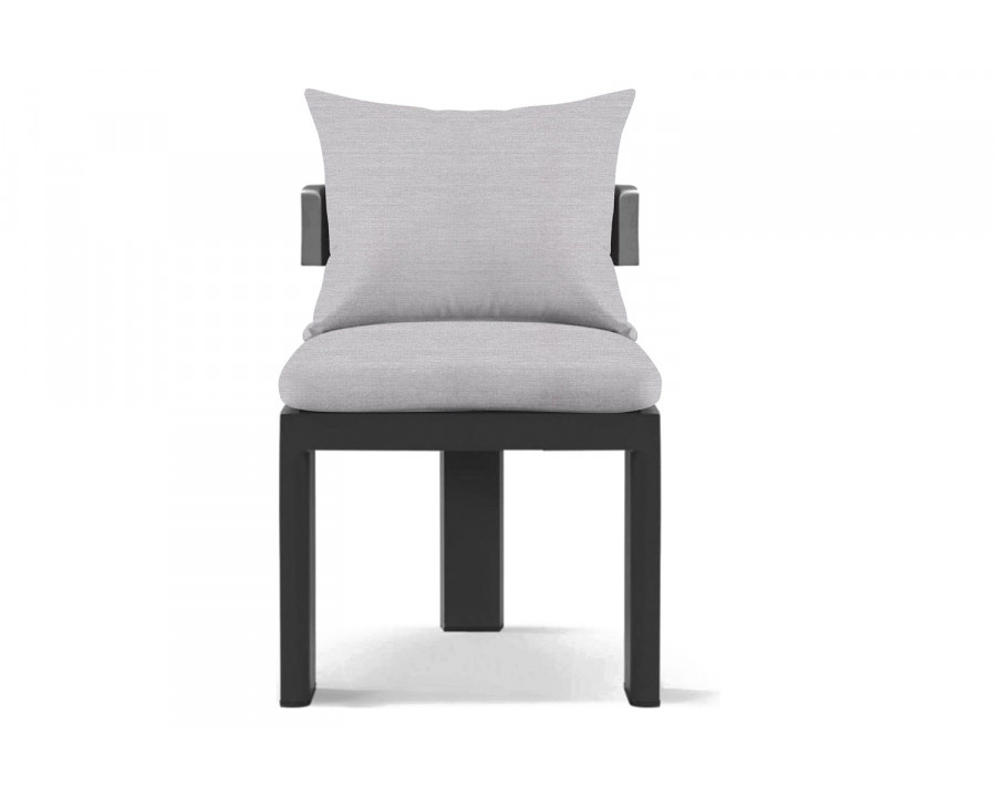 Harbour Victoria Armless Dining Chair - Aluminum Asteroid, Panama Cloud