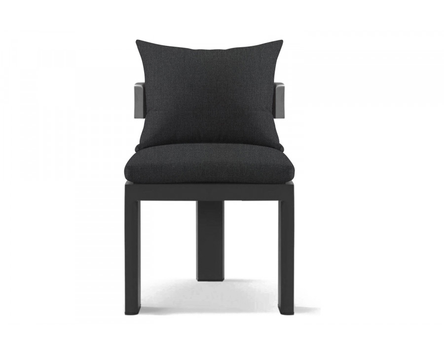 Harbour Victoria Armless Dining Chair - Aluminum Asteroid, Panama Grafito