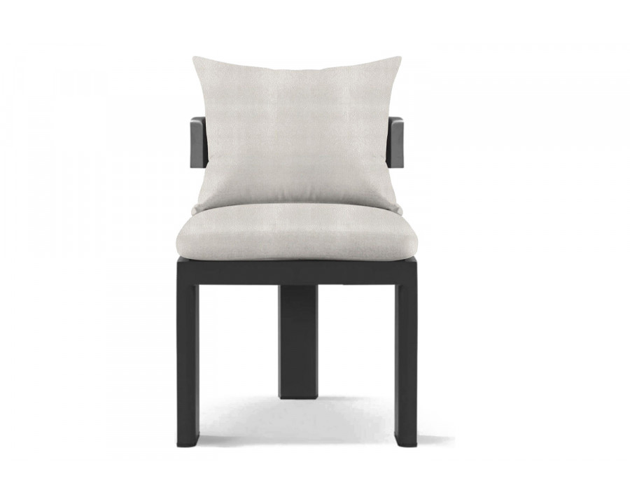 Harbour Victoria Armless Dining Chair - Aluminum Asteroid, Riviera Ivory