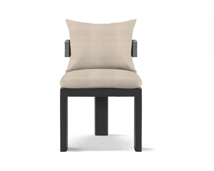 Harbour Victoria Armless Dining Chair - Aluminum Asteroid, Riviera Sand