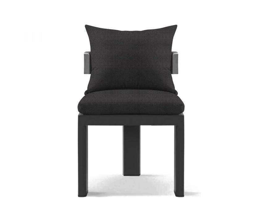 Harbour Victoria Armless Dining Chair - Aluminum Asteroid, Riviera Slate