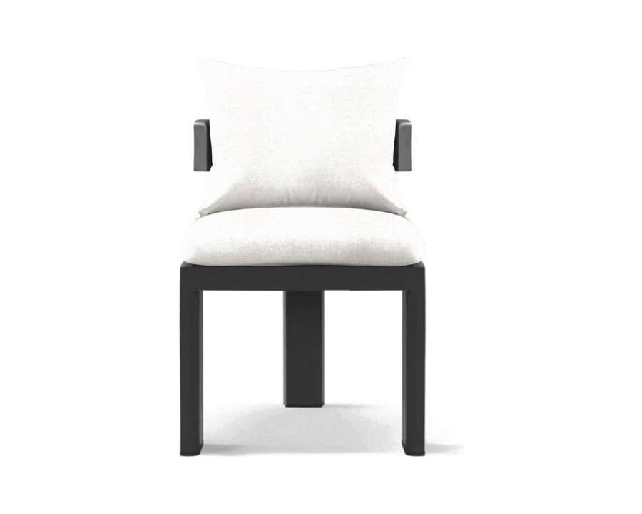 Harbour Victoria Armless Dining Chair - Aluminum Asteroid, Siesta Ivory