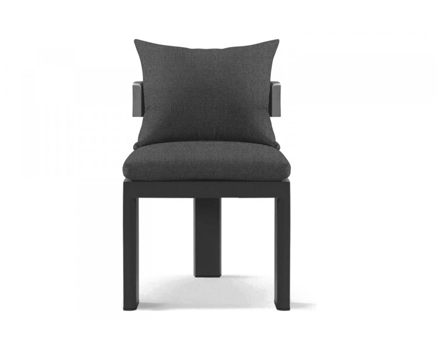 Harbour Victoria Armless Dining Chair - Aluminum Asteroid, Siesta Slate