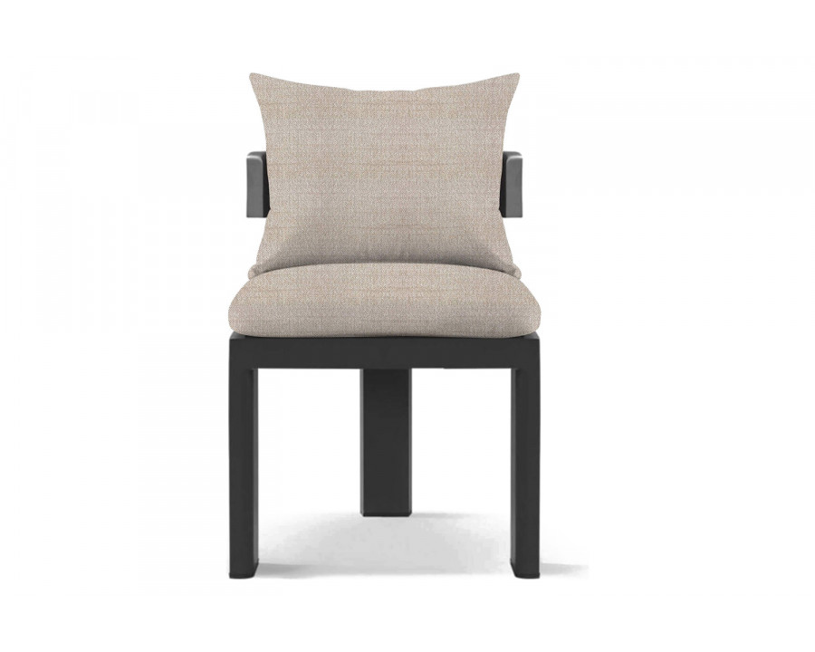 Harbour Victoria Armless Dining Chair - Aluminum Asteroid, Siesta Taupe